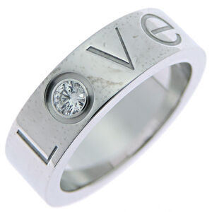 CARTIER Silver Diamond Love Ring